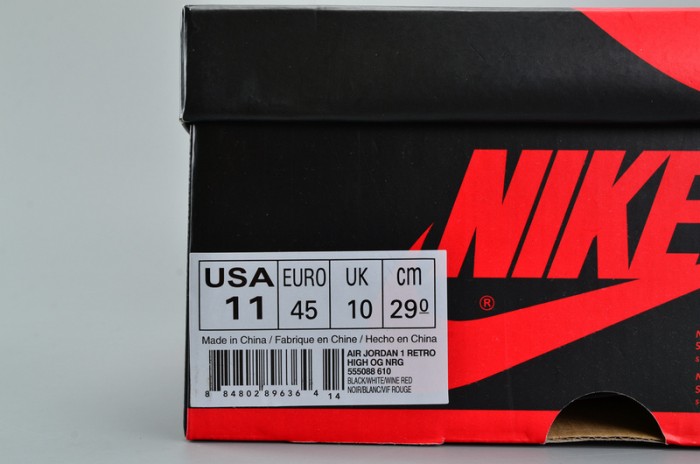Air Jordan 1 Retro High Bred Toe OG 555088-610