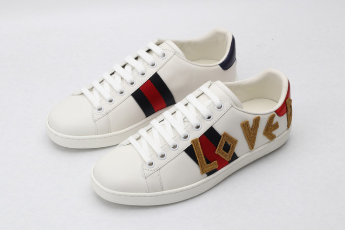 GC ACE EMBROIDERED LOW-TOP SNEAKER WITH LOVED womens 497090 DOPE0 9095