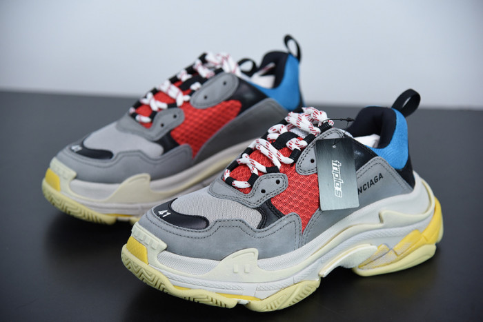 BL TRIPLE S TRAINERS CLEAR SOLE BLUE ADN RED 541624 W09O1 2120