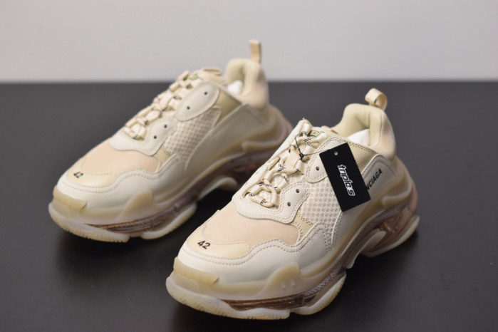 BL TRIPLE S TRAINERS CLEAR SOLE BLACK /BROWN/ RED 541624 W09O1 9000