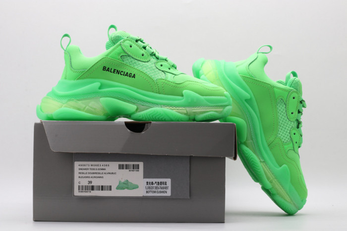 BL Triple S Neon Green - 541624 W09OL 3801