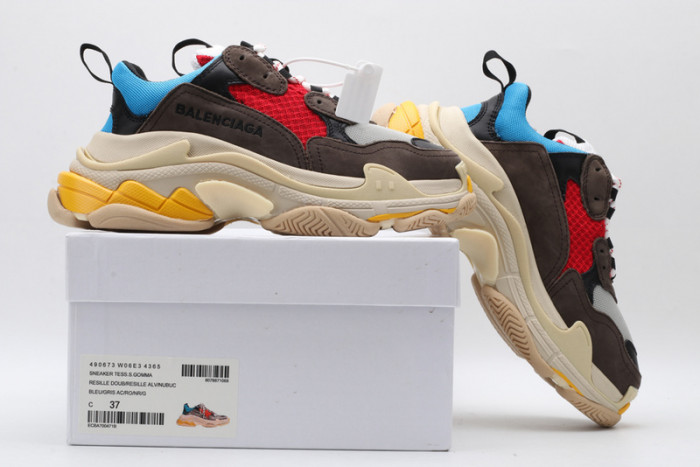 BL TRIPLE S TRAINER RED/ BLUE/ YELLOW 490673-W06E3-4365