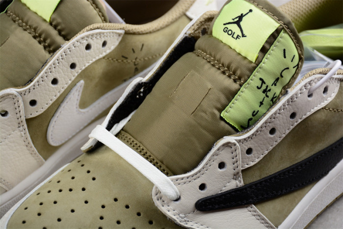 Jordan 1 Retro Low Golf Travis Scott Neutral Olive FZ3124-200