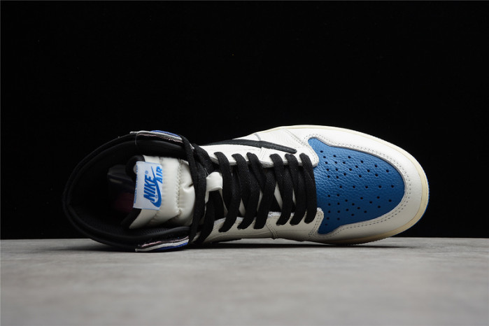 AIR JORDAN 1 TRAVIS SCOTT WHITE BLUE AND BLACK DH3227-105