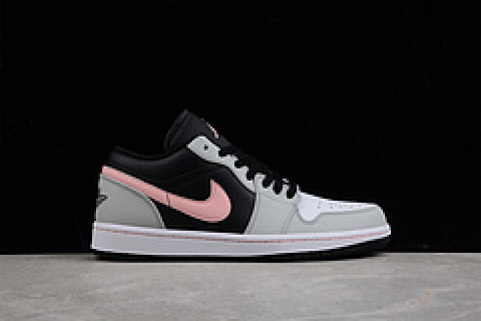AIR JORDAN 1 LOW WHITE GREY BLACK PINK 553558-062